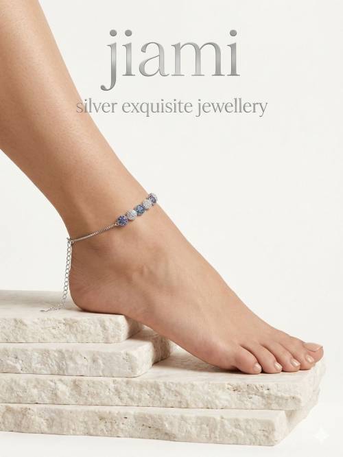 Sapphire Orbit Anklet