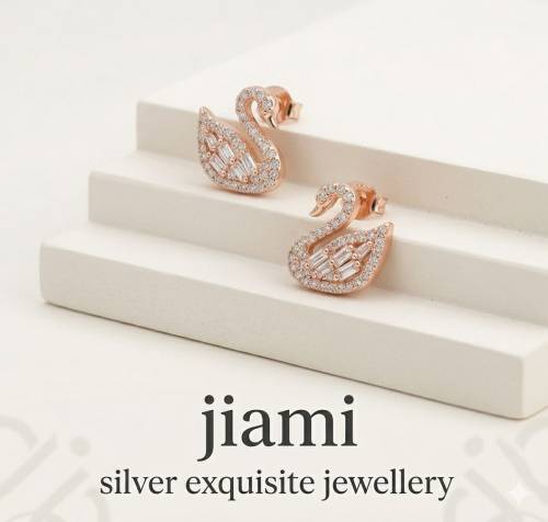 The Rose Grace Swan Studs