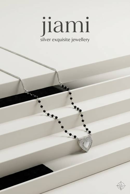 Eternal Heart Onyx Bead Necklace