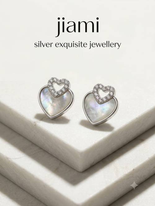 Iridescent Heart Harmony Studs