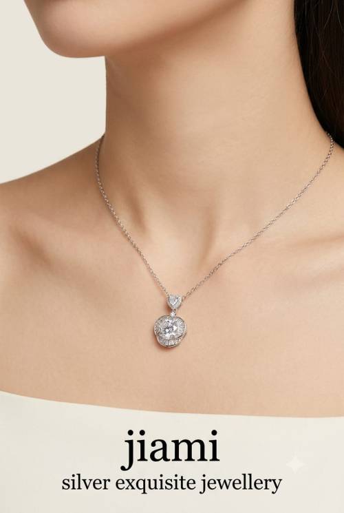 Radiant Bloom Solitaire Pendant