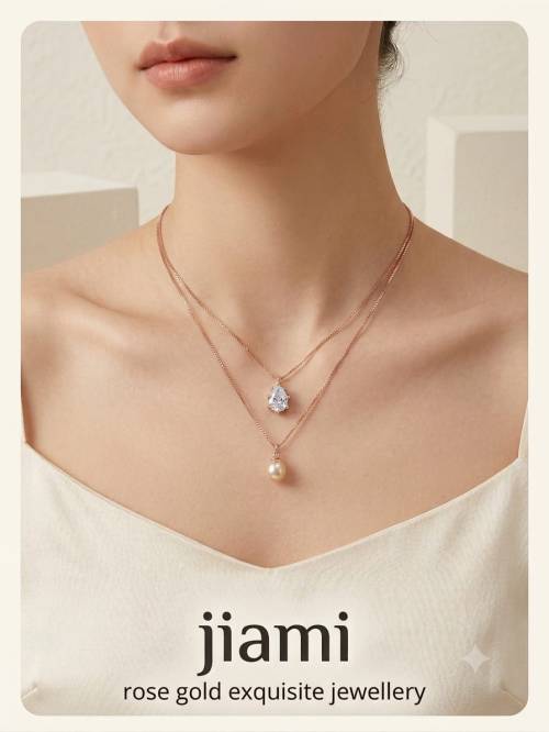 Ethereal DuoDrop Pendant Necklace
