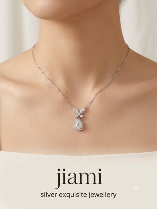Ethereal Butterfly Teardrop Pendant