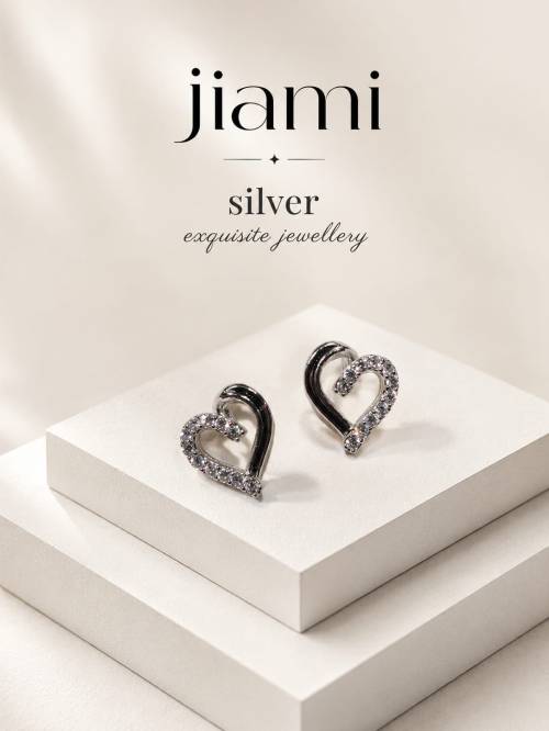 Ethereal Heart Pave Studs