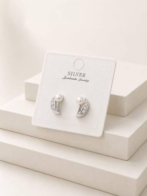 Crescent Pearl Radiance Studs