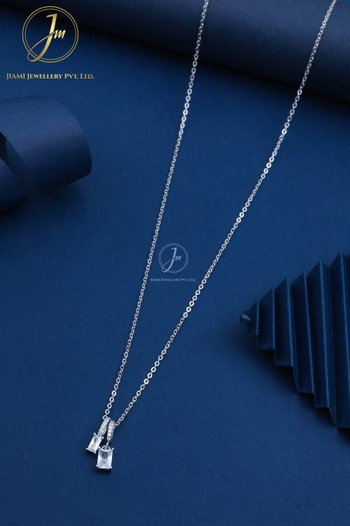 Twin Radiance Silver Chain