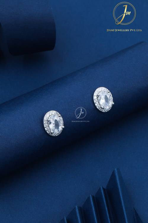 Royal Aura Silver Stud Earrings